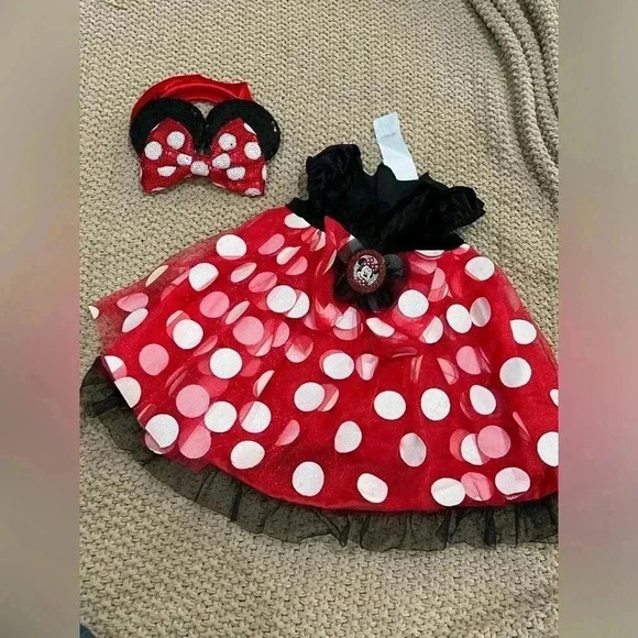 Disney Girls Black | White | Red Minnie Costume size: 6-12 Mo… - Picture 2 of 7